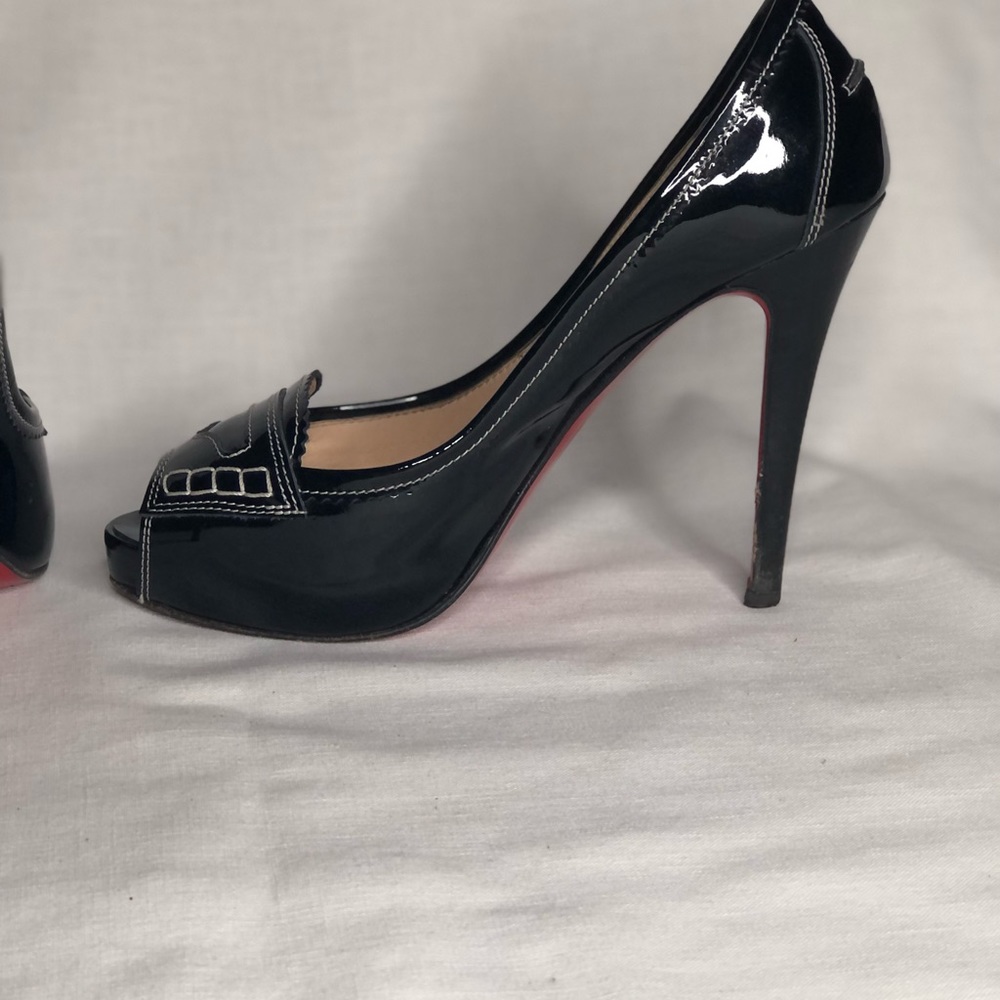 Christian Louboutin's patent leather heels - chic, sophisticated, and iconic.